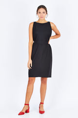 Column Drape Dress - Black