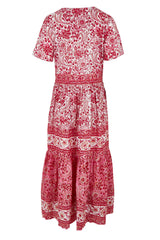 Cottesloe Beach Cotton Maxi Dress - Pinkfloral