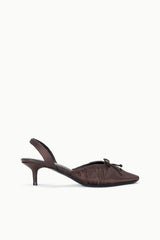 Alba Ballet Slingback | Espresso Satin