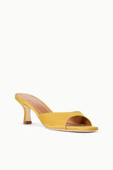 Brigitte Satin Mule | Goldenrod