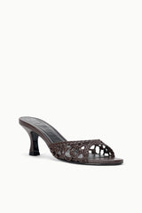 Brigitte Leather Mule | Espresso Knotted