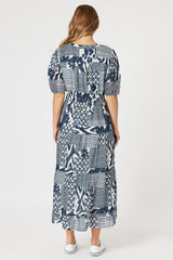 Calabasas Cotton Dress - Navy