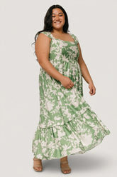 Aita Maxi Dress | Green + Ivory Floral
