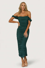 Alessandra Mesh Midi Dress | Peacock