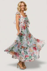 Anita Maxi Dress | Light Blue Multi Floral