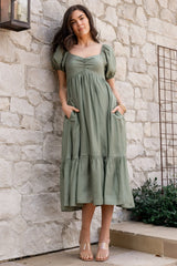 Annalisa Midi Dress | Olive
