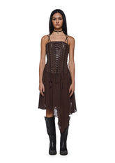 Odyssey Lacing Corset Midi Dress