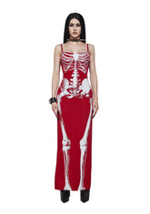 Skeleton Siren Maxi Dress
