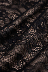 Lace V-Neck Corset Backless Long Sleeve Mini Dress