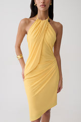 Yuna Draped Hardware Midi Dress - Mango
