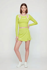 Active Mode Graphic Faux Wrap Front Skort