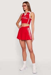 Active Queen Graphic Print Skirt with Shorts Lining