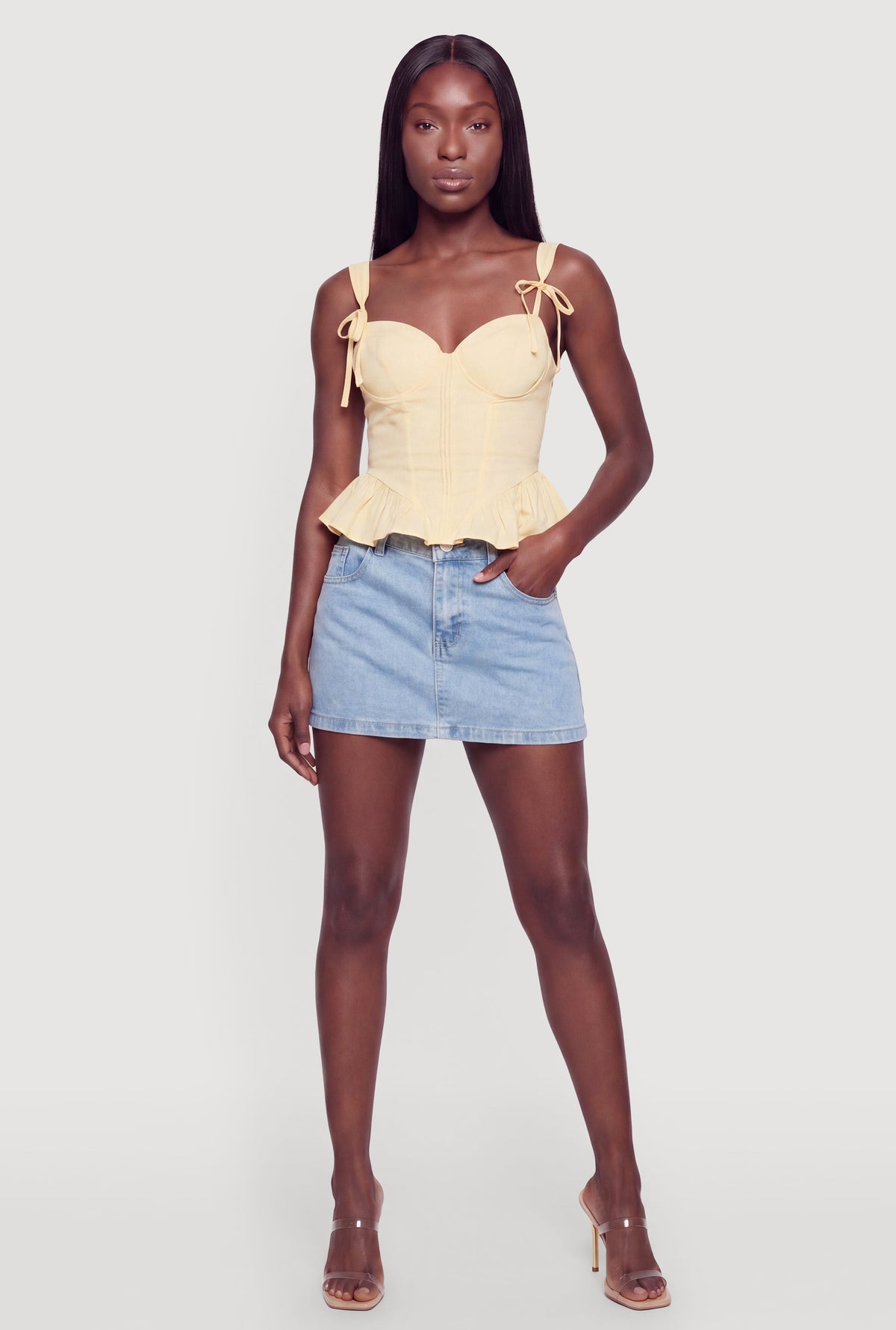 Almost Famous Denim Micro Skirt