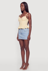 Almost Famous Denim Micro Skirt