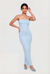 Back Slit Tube Maxi Dress