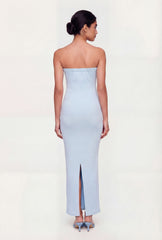 Back Slit Tube Maxi Dress