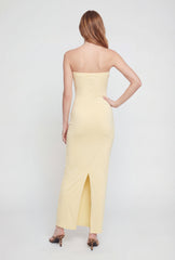 Back Slit Tube Maxi Dress
