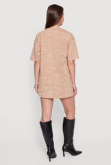 Acid Wash Graphic T-Shirt Dress