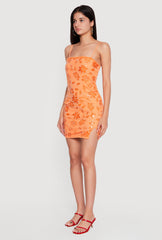 Almost Famous Floral Sequin Cami Mini Dress