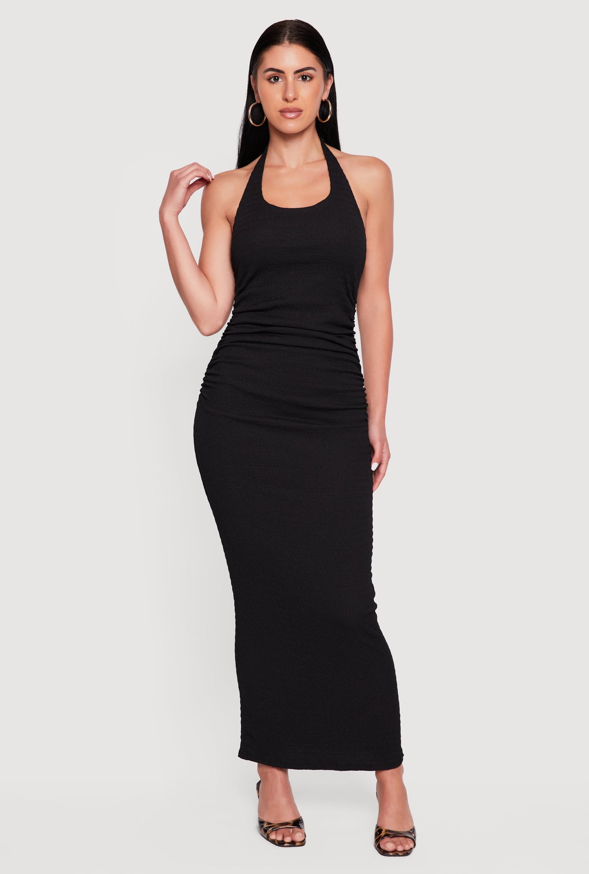 Almost Famous Halter Neck Bodycon Maxi Dress