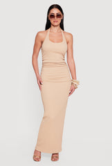 Almost Famous Halter Neck Bodycon Maxi Dress