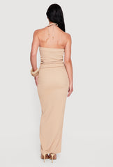 Almost Famous Halter Neck Bodycon Maxi Dress