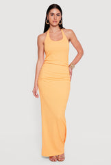 Almost Famous Halter Neck Bodycon Maxi Dress
