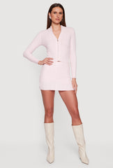 Almost Famous Cable Knit High Waisted Skort