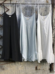 Basic Solid Sleeveless Camisole Dress