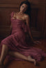 Arabella Rose Pink Satin Embellished Maxi Gown - Limited Edition