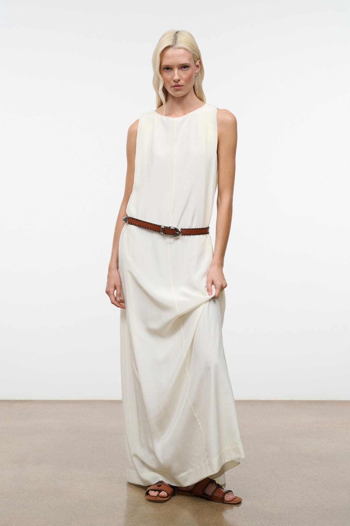Dalia Silk Dress | Ivory