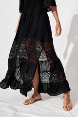 Boheme Dress in Black Swiss Dot