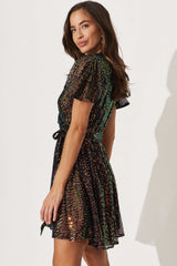 Amoretto Dress In Multi Sequin