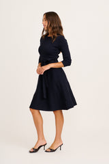 Bensaidy Midi Knit Dress In Navy