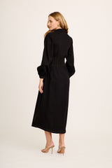 Avenue Maxi Dress in Black Denim
