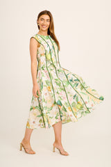 Botanica Midi Dress in Tropical Print Cotton