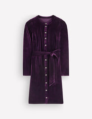 Honor Short Velvet Dress-Nightshade