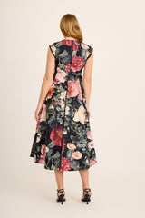 Botanica Maxi Dress in Black Floral Cotton