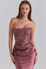 Avella Amethyst Metallic Lace Corset Maxi Gown - Limited Edition