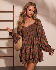 Rosewater Garden Floral Mini Dress