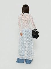 Long Nights Long Sleeve Lace Maxi Dress Moonlight