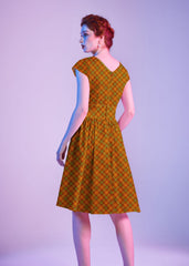 Orange Plaid Greta Dress