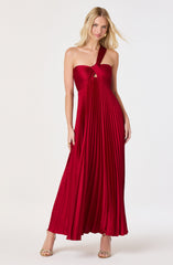 Rasya One-Shoulder Pleated Maxi Dress