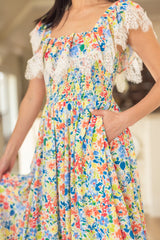 Ada Dress in Vibrant Yarrow Print