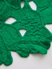 Crochet Lace Belted Sleeveless Mini Dress