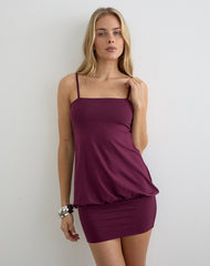 Belica Mini Dress in Deep Purple