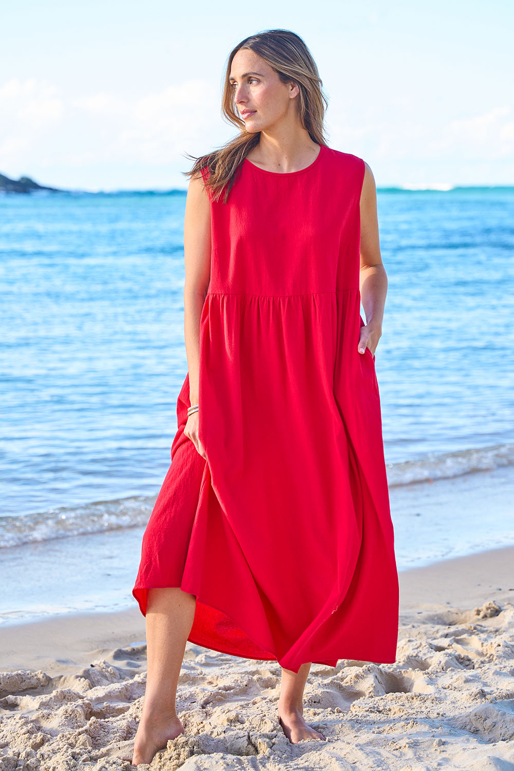 A Cloudless Day Dress - Red