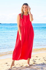 A Cloudless Day Dress - Red