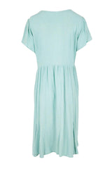Cute As A Button Cotton Midi Dress – Sage