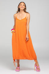 Arena Cotton Dress - Tangerine